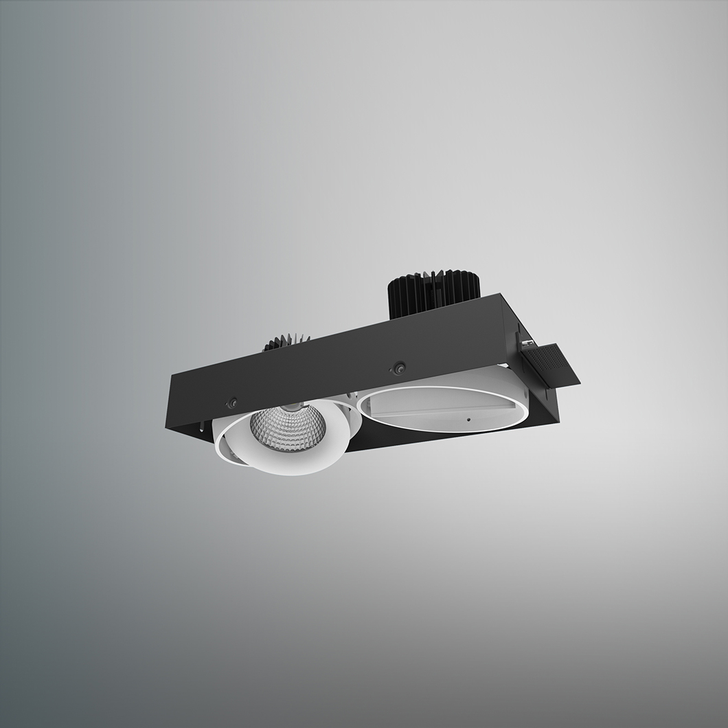 OUTLET DLD Fuji Double LED Adjustable Plaster In Downlight| Image:1
