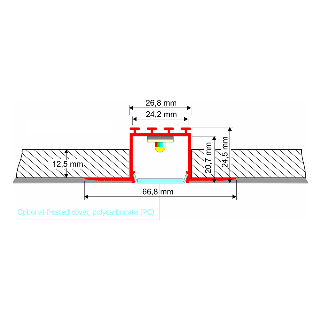 LED Profilelement L24 Alu Profile| Image:0