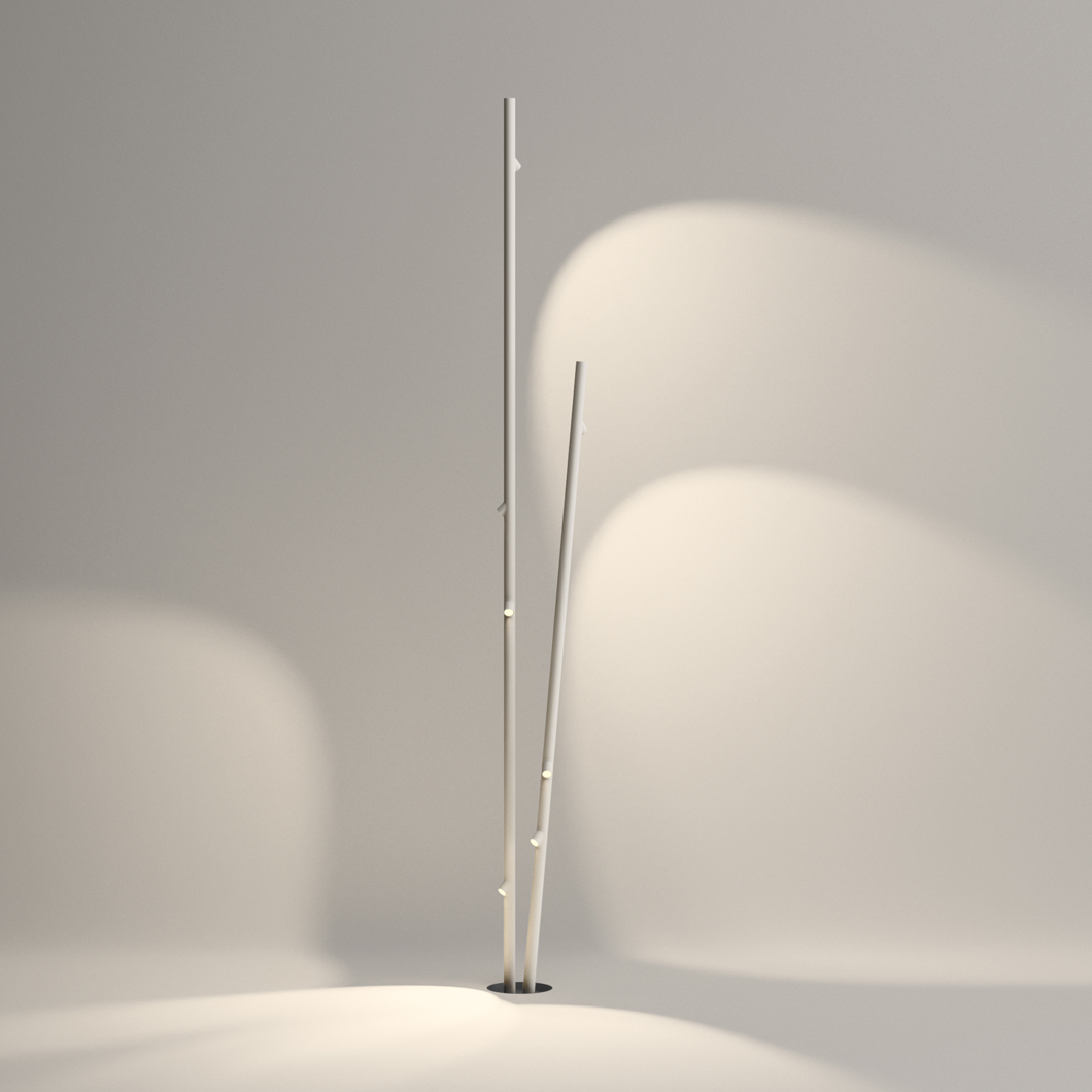 Vibia Bamboo Double Exterior Floor Lamp alternative image