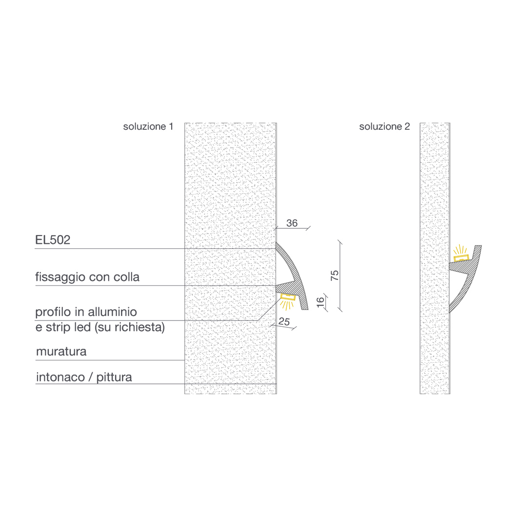 Eleni Lighting EL502 Curved LED Linear Profile Cornice| Image:2