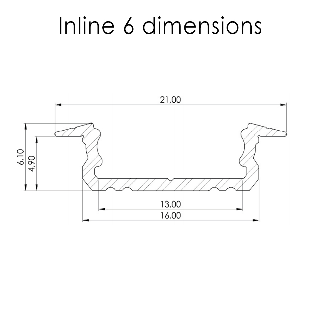DLD Inline 6 Recessed Linear LED Profile - Next Day Delivery| Image:2