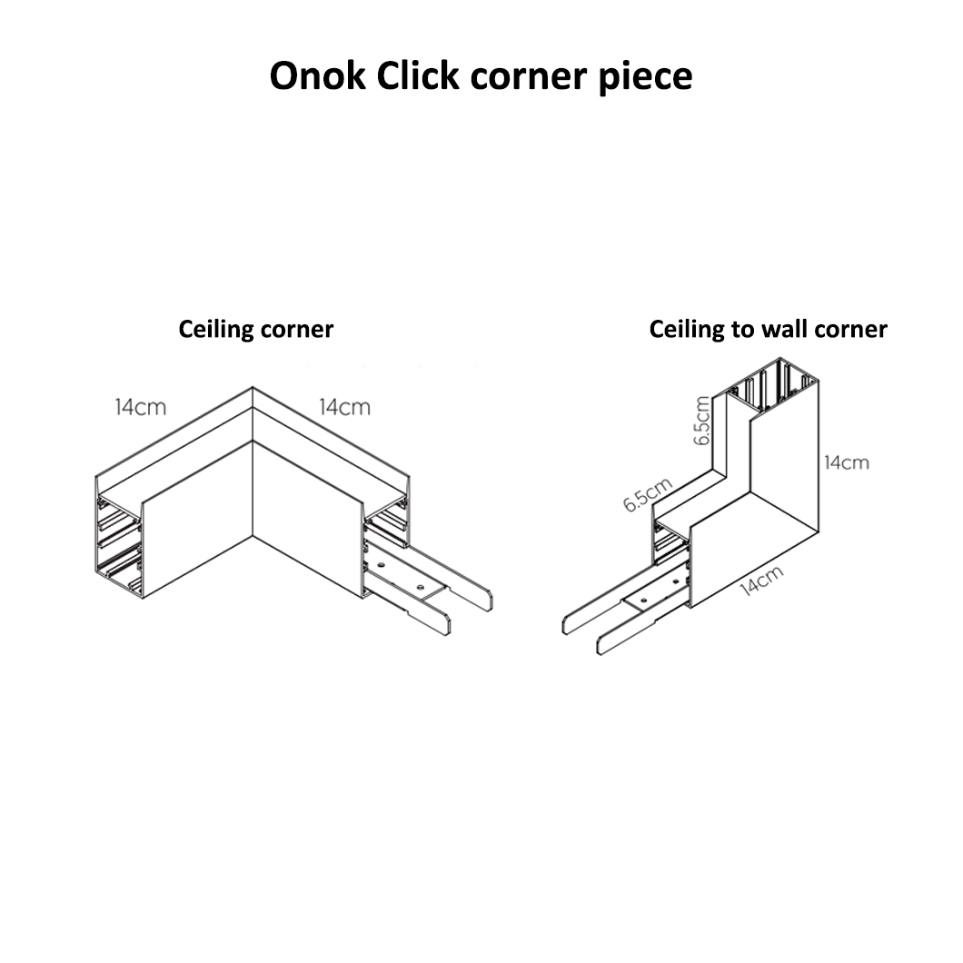 Onok Click Surface Mounted Modular Track System Components| Image:3