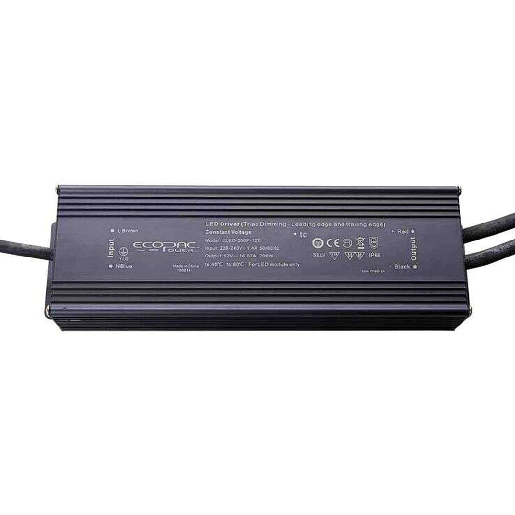 ELED-200P-24T: Constant Voltage 200W 24V IP66 Mains Dimming Leading + Trailing Edge Driver