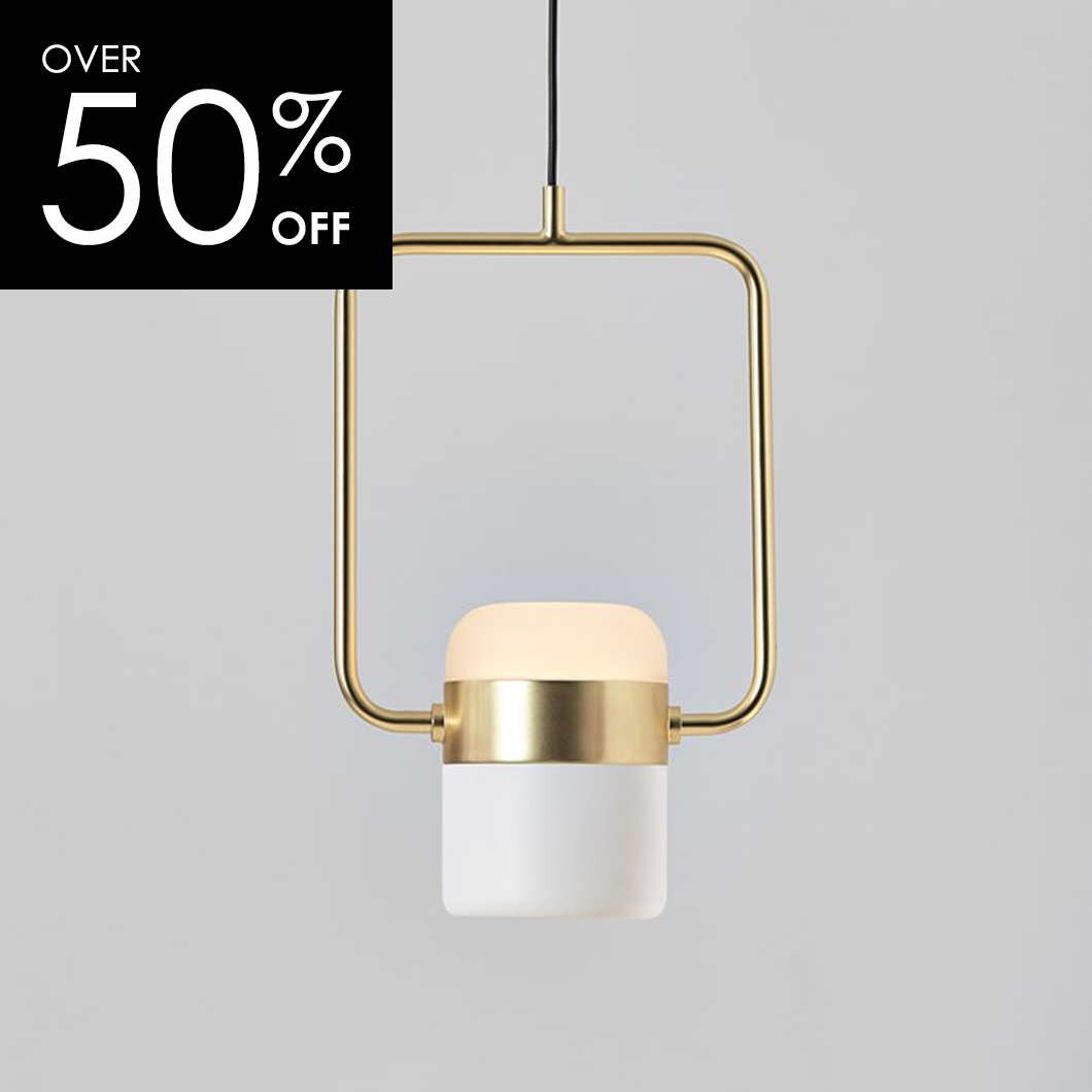 OUTLET Seed Design Ling P1 V LED White and Brass Pendant
