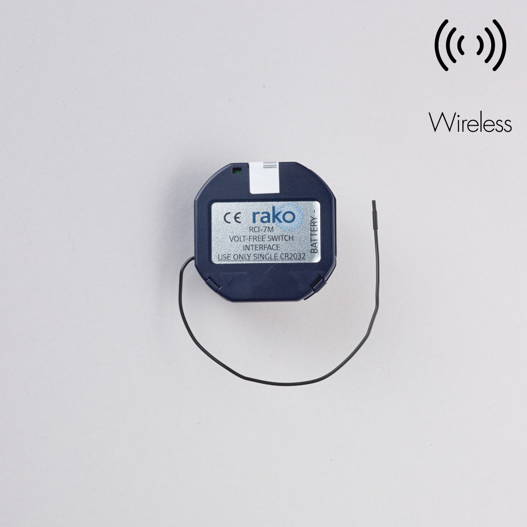 Rako RCI-7M NFC programmable momentary contact interface for 3rd party switches - wireless icon