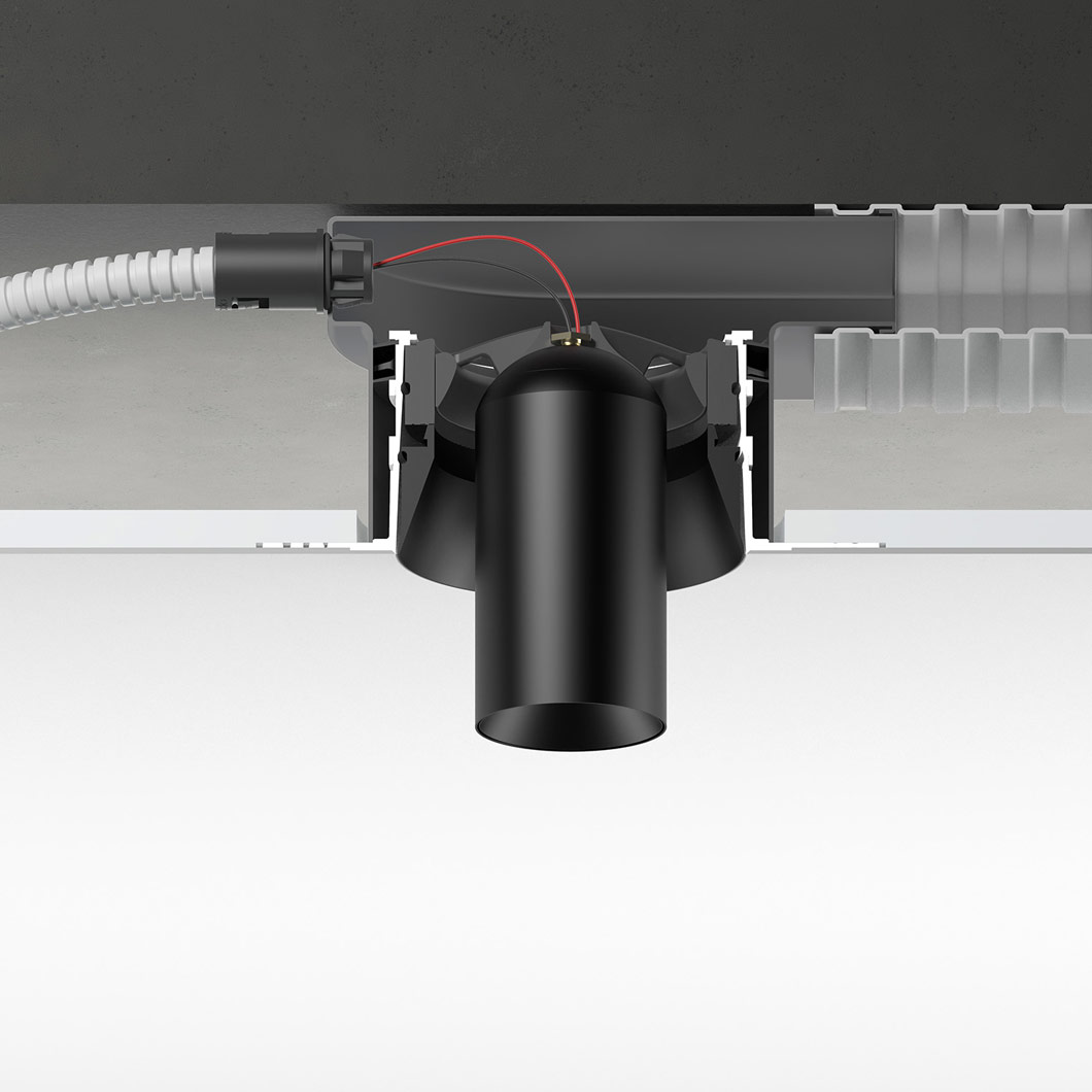 Prado Light + Ventilation Long Trimless Plaster-In Adjustable Downlight| Image:7
