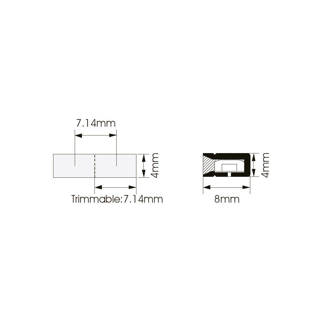 DLD Lightflow Infinity Mini Cut CRI90 IP66 9.6W Linear LED Tape| Image:7
