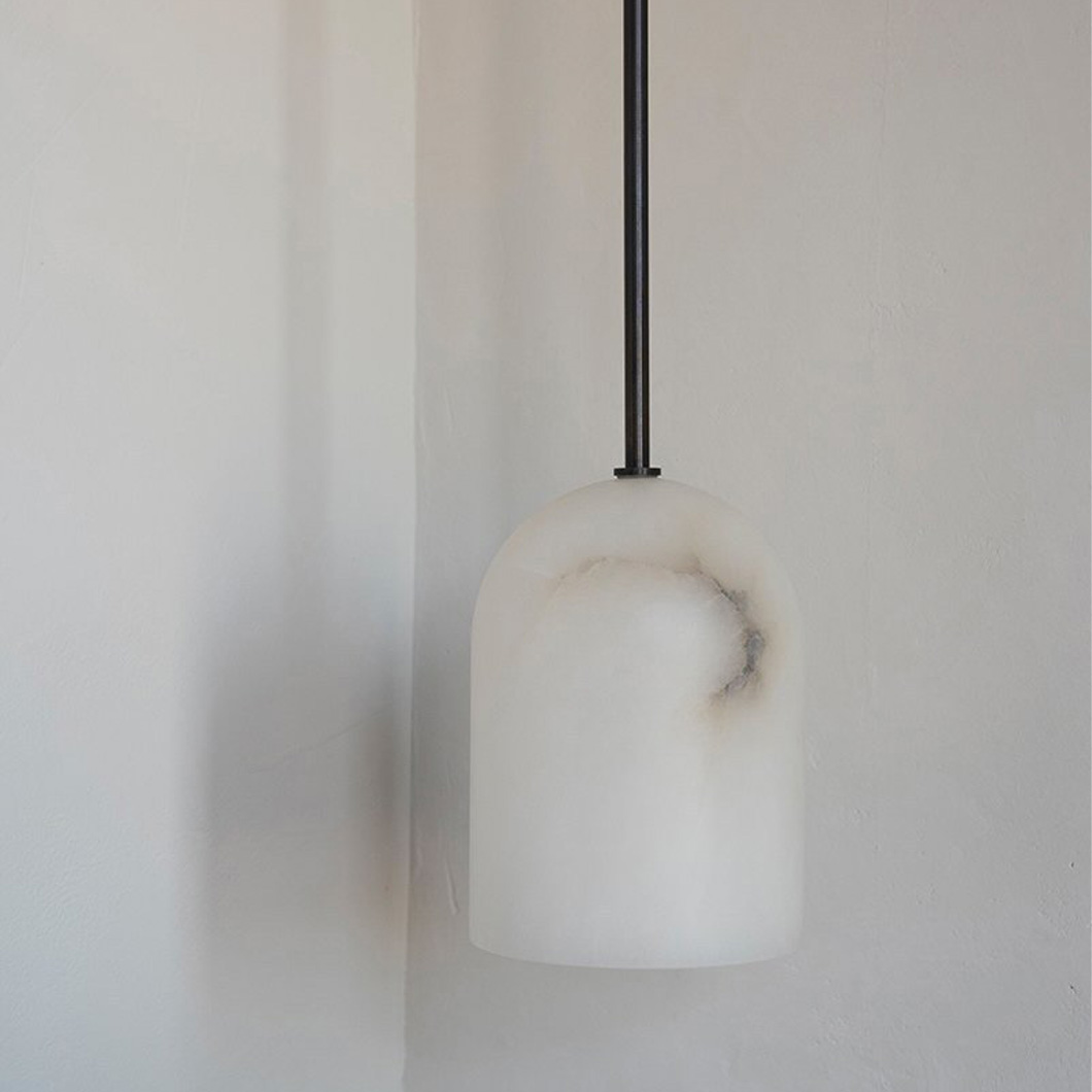 Contain Belfry Alabaster Tube Pendant | Image:0