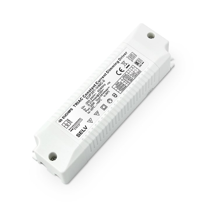 EUP20T-1HMC-0: Constant Current 20W 350mA-700mA Multi-Current Mains Dimming Driver| Image : 1