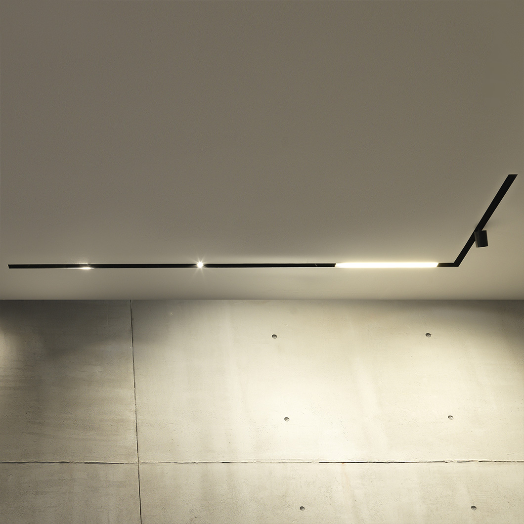 Flexalighting Maggy 36 Linear Plaster In Track System Darklight