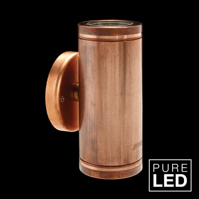 Hunza Pure LED Pillar Lite Exterior IP66 Wall Light