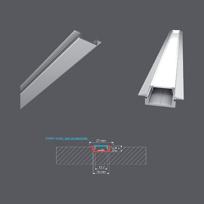 LED Profilelement ET Flat Niche Alu Profile| Image:1