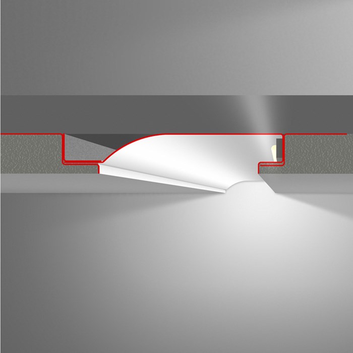 LED Profilelement R10-F Plaster Profile| Image : 1