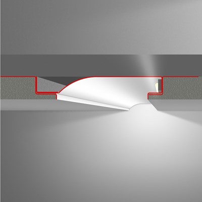 LED Profilelement R10-F Plaster Profile