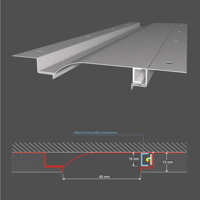 LED Profilelement R10-F Plaster Profile| Image:1