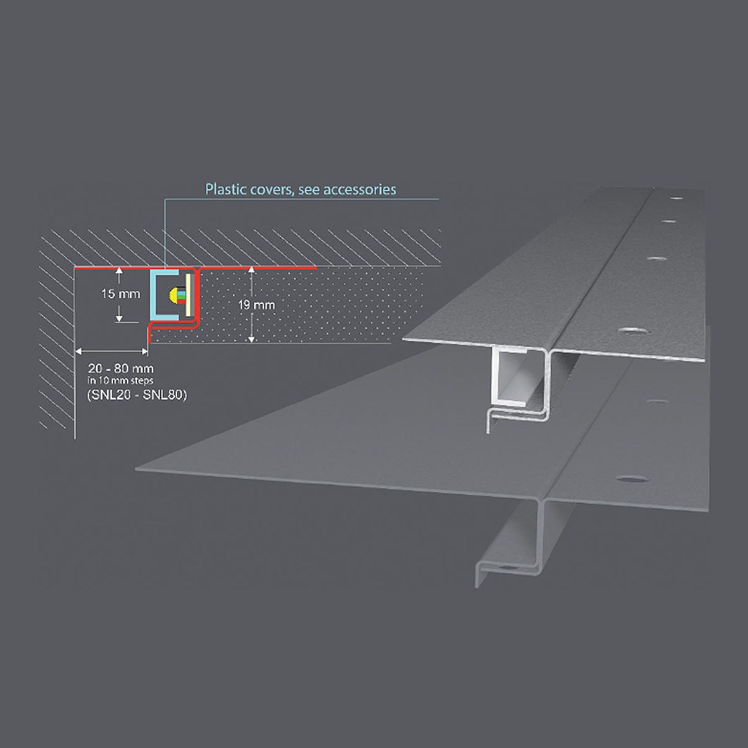 Led Profilelement Snl Plaster Profile Darklight Design