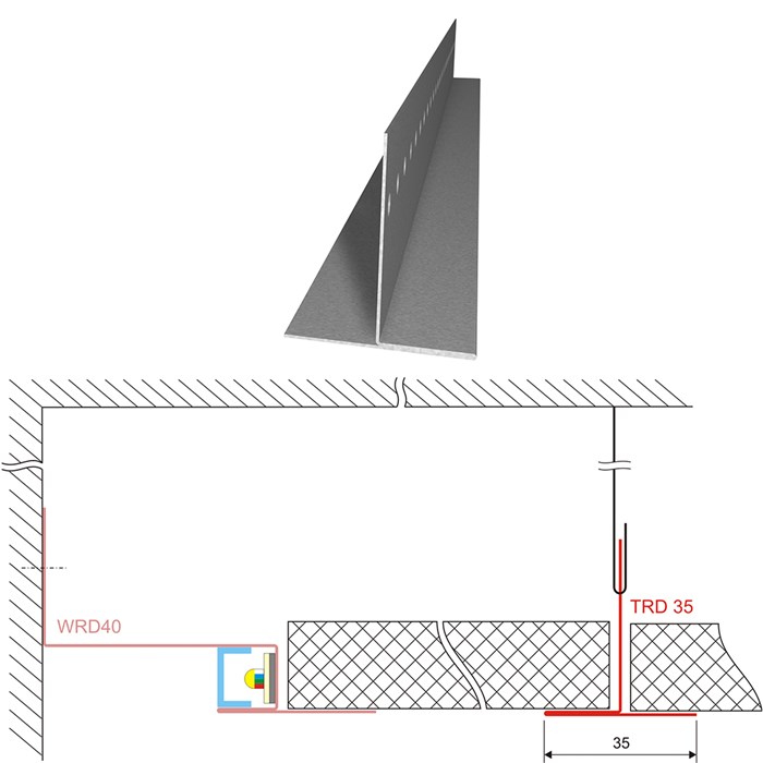 LED Profilelement TRD 35 Ceiling Grid Support Profile| Image:1