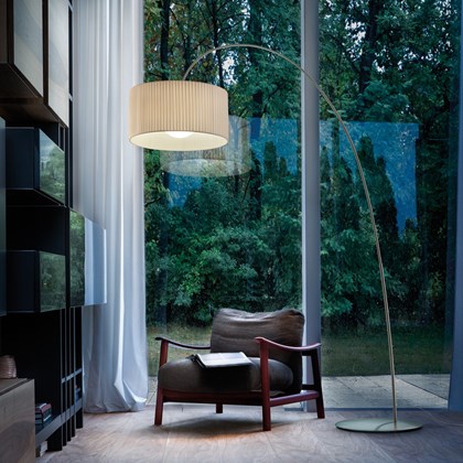 Morosini Fog Plisse Arc Floor Lamp alternative image