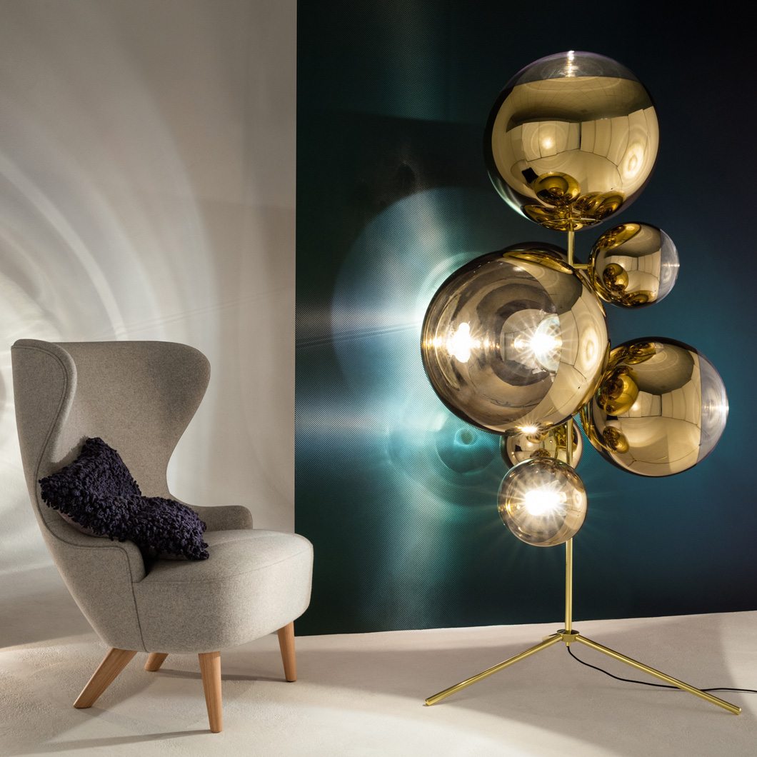 tom dixon mirror ball floor lamp