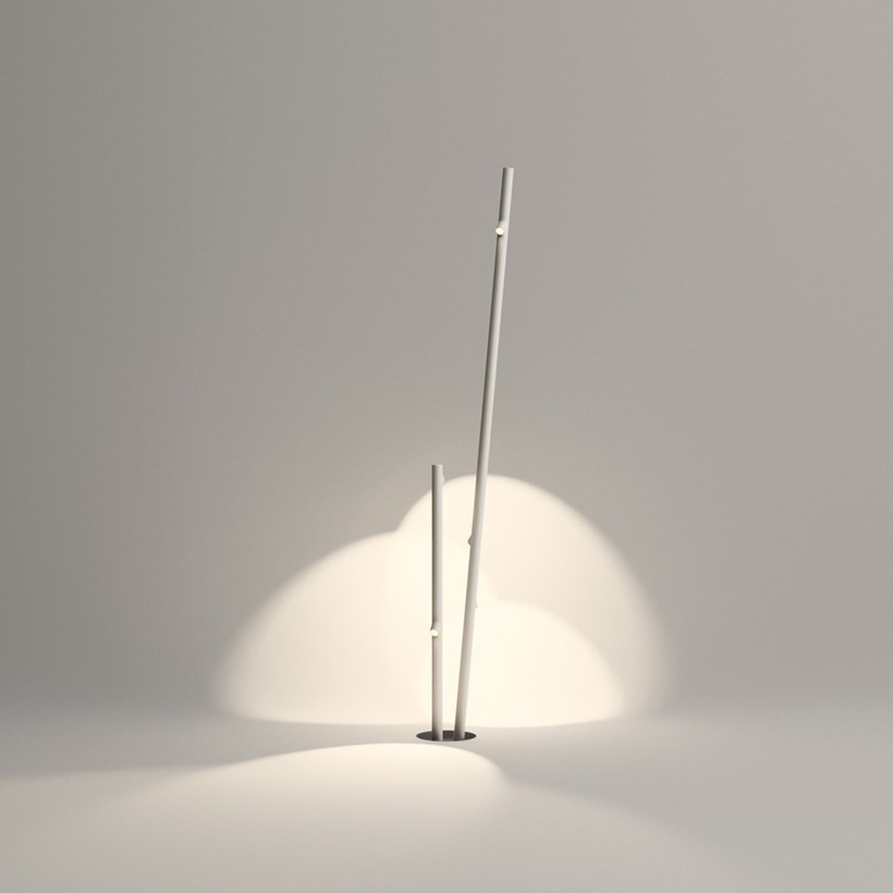 Vibia Bamboo Double Exterior Floor Lamp| Image : 1