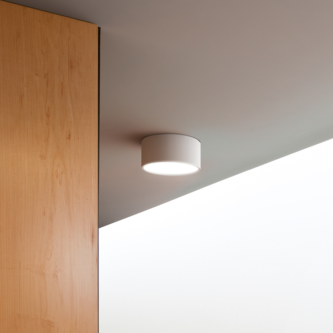 Vibia Plus Cylindrical Exterior Ceiling Light Darklight