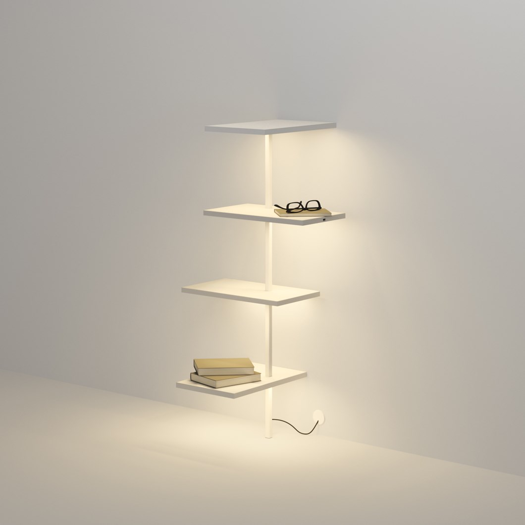 Vibia Suite Wall Mounted Shelf, Wall Mounted Lamp With Shelf