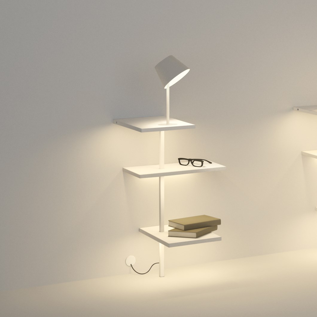 Vibia Suite Wall Mounted Shelf Darklight Design Lighting Supply Vibia Suite Wall Mounted Shelf, Wall Mounted Lamp With Shelf