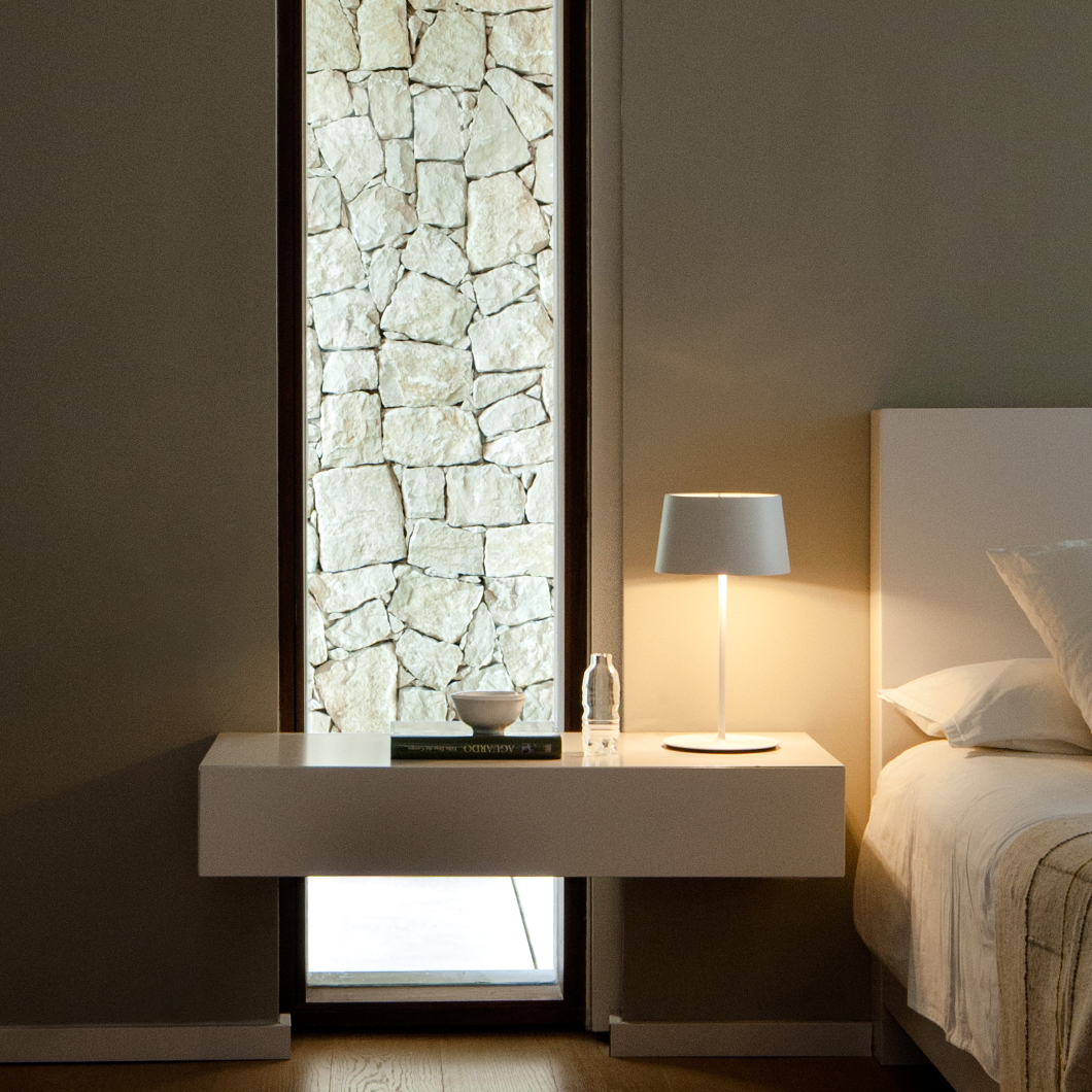 warm table lamp
