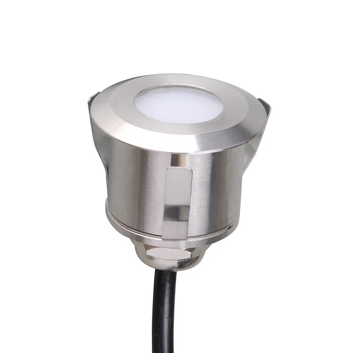 CLEARANCE X-Terior Lumis LED Recessed Exterior IP67 Deck Light: Stainless Steel, 2700K| Image:1