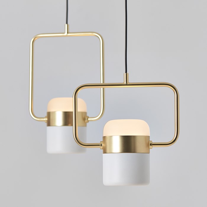 OUTLET Seed Design Ling P1 V LED White and Brass Pendant| Image:4