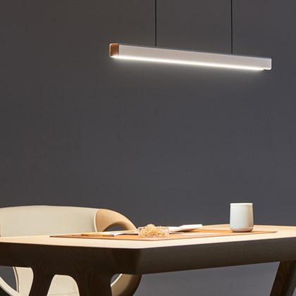 OUTLET Seed Design Mumu P120 White & Beech LED Pendant alternative image
