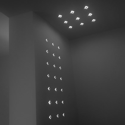Brick In The Wall Button 20 LED Plaster In Ceiling Light alternative image