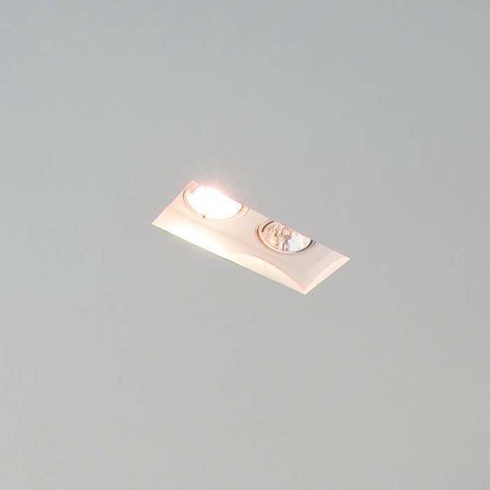 CLEARANCE Brick In The Wall Indox 2x50 Recessed Plaster In Downlight| Image : 1