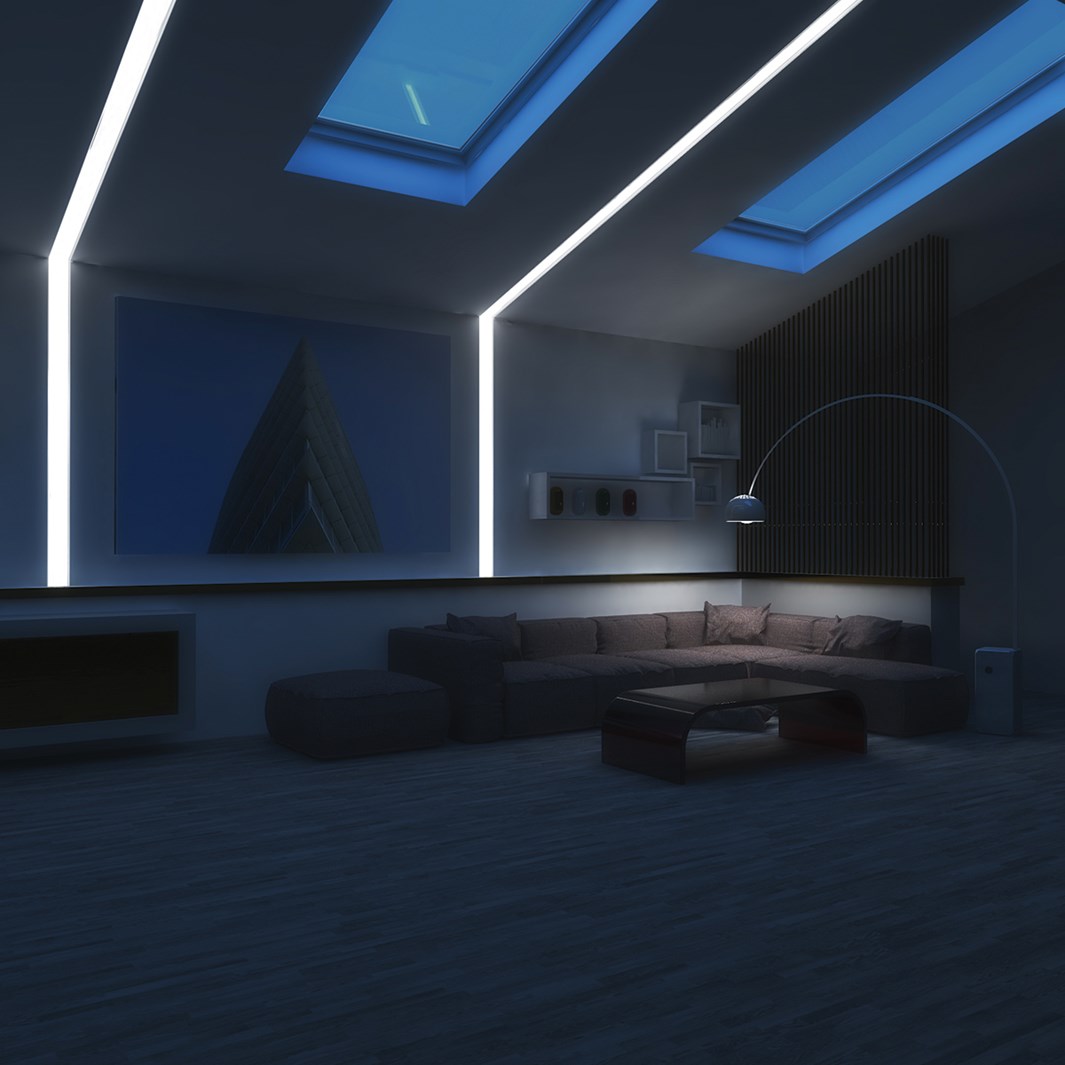 Eleni Lighting EL502 Curved LED Linear Profile Cornice| Image:0