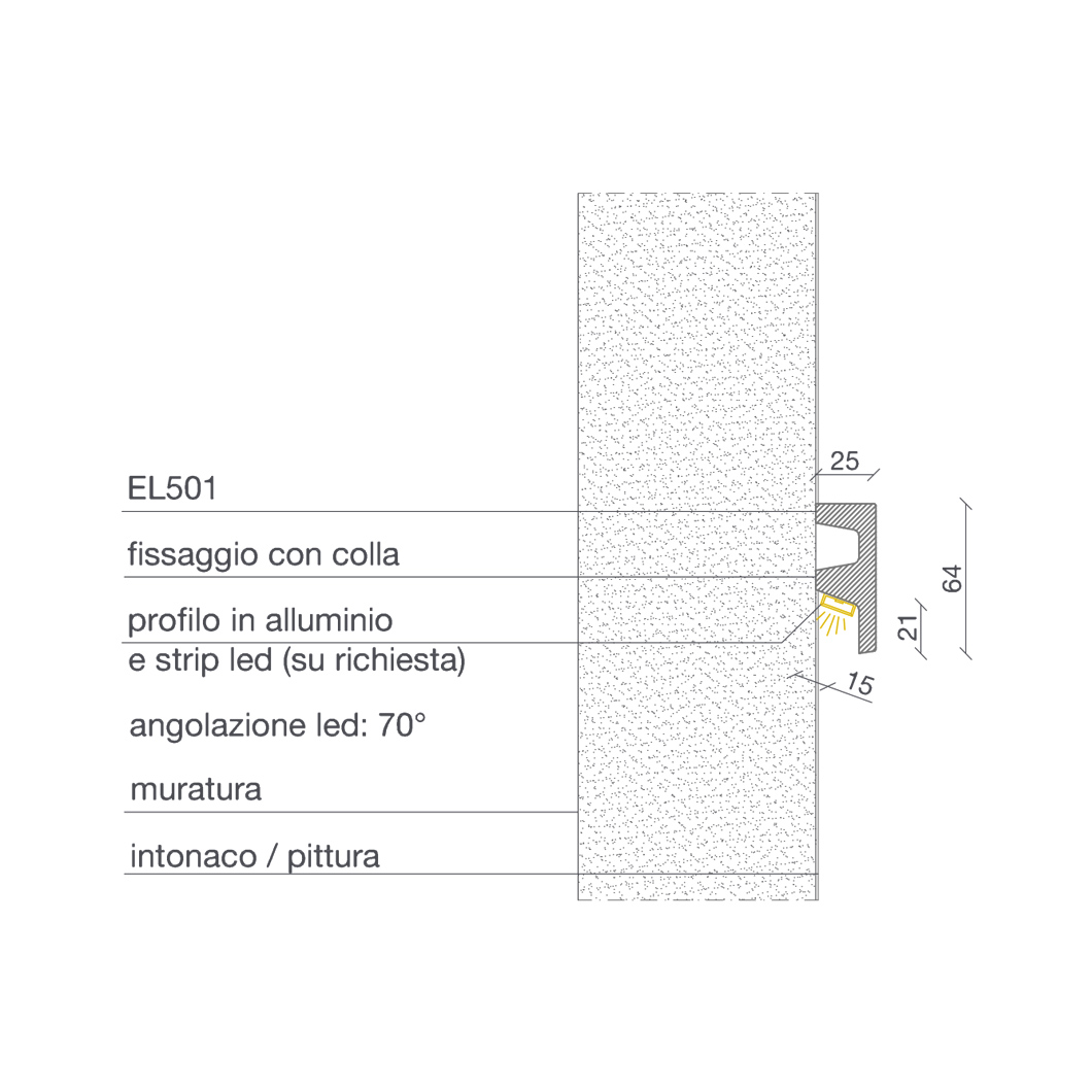 Eleni Lighting El501 Straight Led Linear Profile Cornice