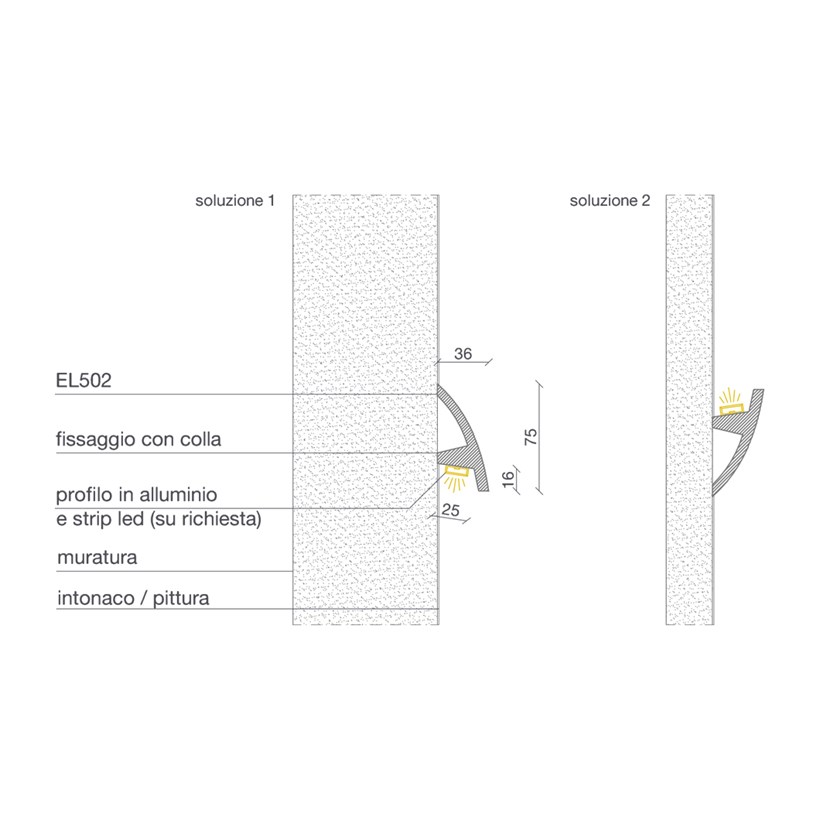 Eleni Lighting EL502 Curved LED Linear Profile Cornice| Image:3