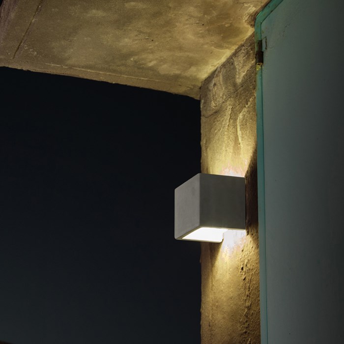 Seed Design Castle Square LED IP65 Concrete Wall Light - Next Day Delivery| Image:2
