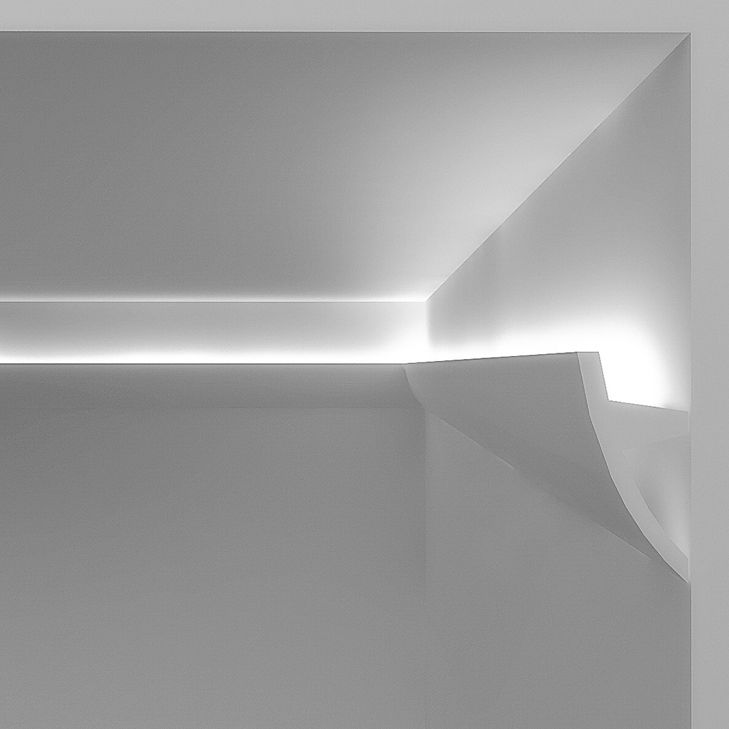 Eleni Lighting El502 Curved Led Linear Profile Cornice