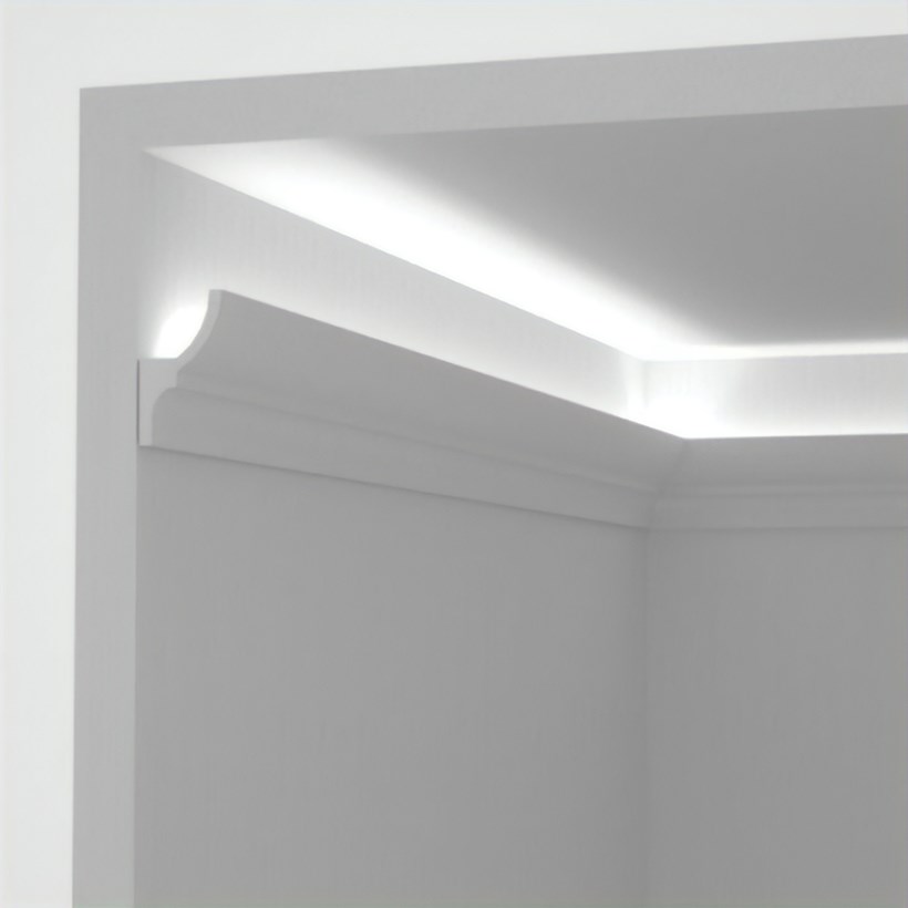 Eleni Lighting EL701 Curved LED Linear Profile Cornice| Image : 1