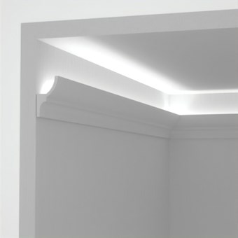 Eleni Lighting El708 Large Curved Led Linear Profile Cornice