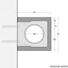 Dimensions top horizontal elevation drawing of the Nama Mondi Up & Down Wall Light