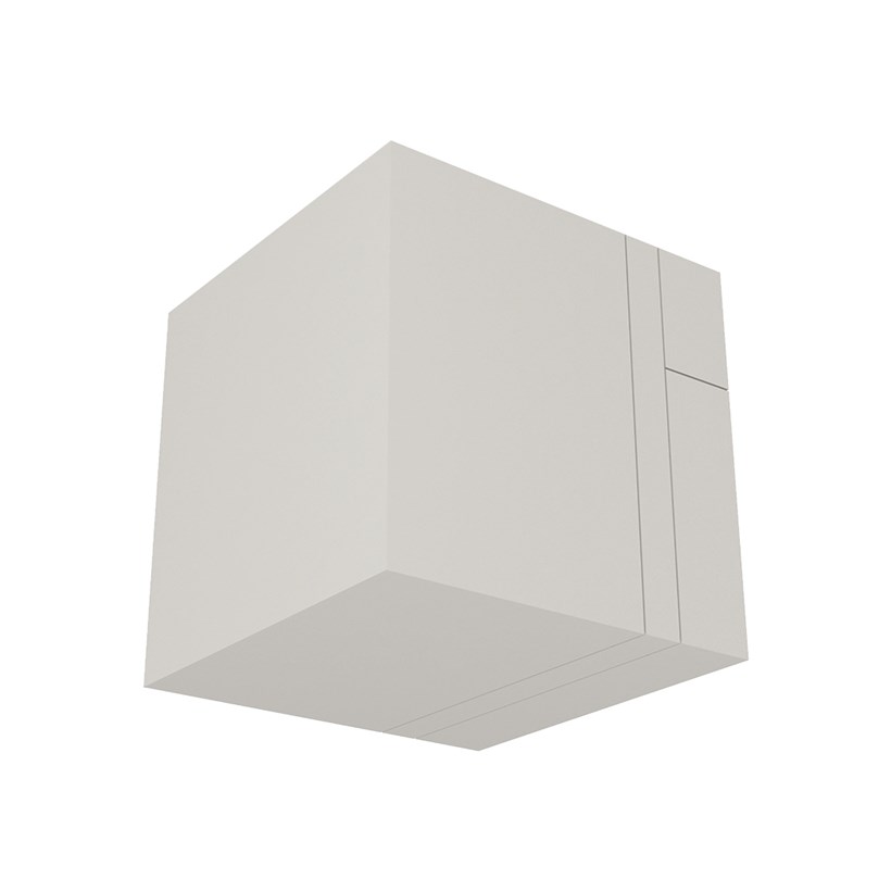 Nama Mondi Up Cube Wall Light set on a white background