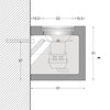 Dimensions cross section elevation drawing of the Nama Mondi Up Wall Light