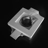 Nama Fos 01 Square Plaster In Downlight frame vacuum-packed on black background