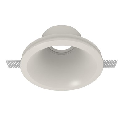 Nama Fos 03 Round Plaster In Downlight frame only on white background