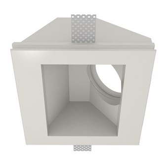 Nama Fos 06 Square Plaster In Wall Washer Downlight frame only on white background