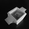 Nama Fos 07 Square Plaster In Downlight frame vacuum-packed on black background