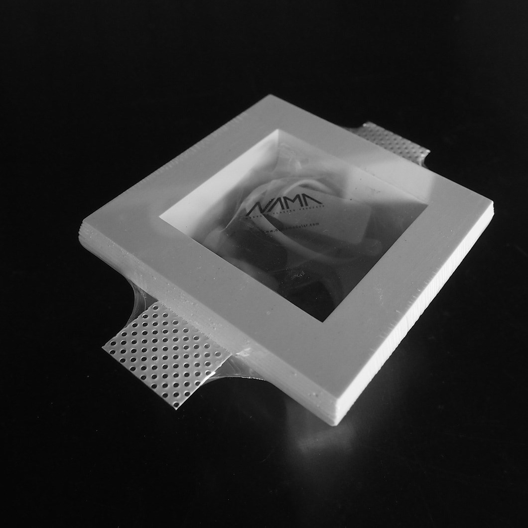Recess Plaster Nama Fos 08 Square Recessed Plaster In Downlight | Darklight Design ...