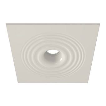 Nama Fos 20 Round Ripple Effect Plaster In Downlight frame only on white background