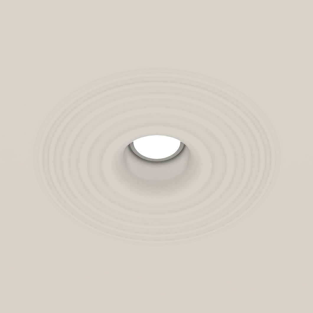 Nama Fos 20 Ripple Round Recessed Plaster In Downlight